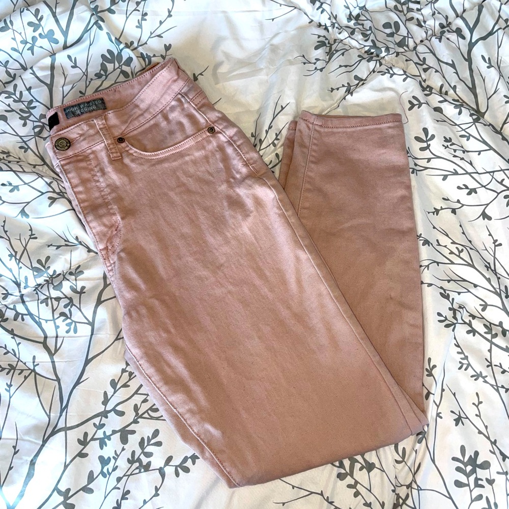 Aeropostale Dusty Pink High Waisted Jeggings - 10